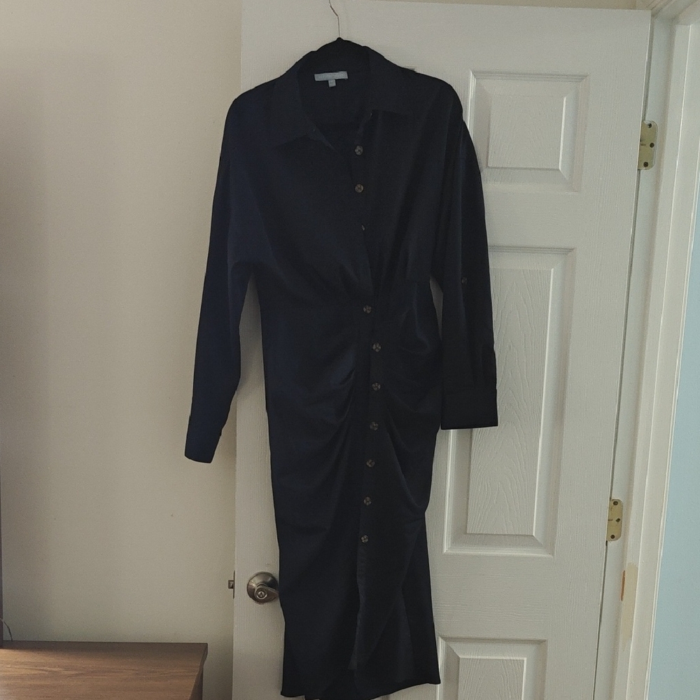 ANTONIO MELANI Black Long Sleeve Sheath Dress